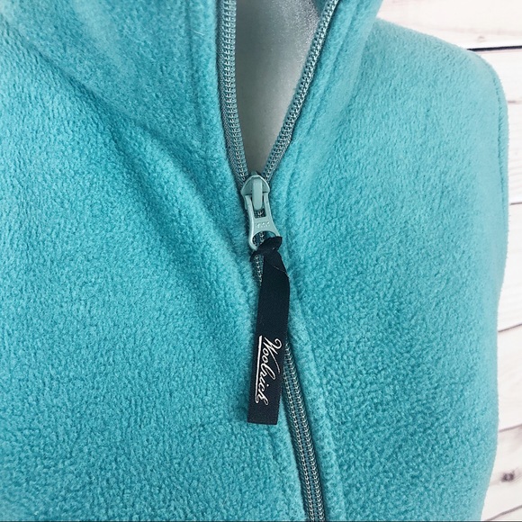 Woolrich Mint Green Zip Up Fleece Vintage Vest - Picture 2 of 8